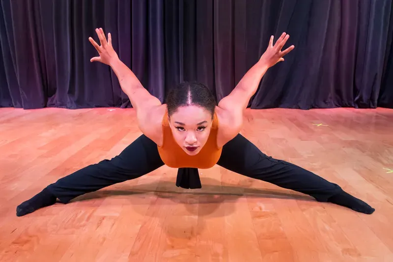 student performing